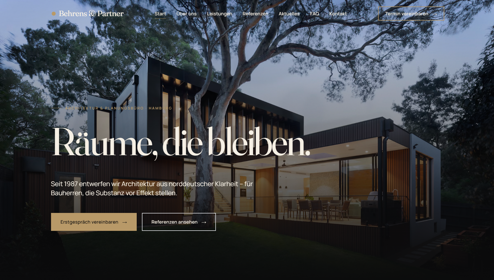 Behrens & Partner — moderne Website